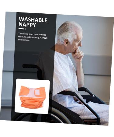 DOITOOL 3pcs Briefs - Adjustable Reusable Underwear Cover for Men and Women - Leakproof and Leakfree Pants for Adults, Seniors, and Disabled - Orange - Buy Online on GoSupps.com