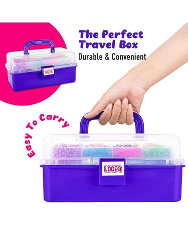 Loopa Rubber Bands Kit - 10,000+ Colorful Bands Refill Set for Kids | DIY Loom Bracelets Making with Beads & Accessories - Box Case Included - Buy Online on GoSupps.com