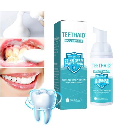 Teethaid Mouthwash | Tooth Whitening Booster & Bad Breath Eliminator | 50ml Oral Care Solution - Buy Online on GoSupps.com