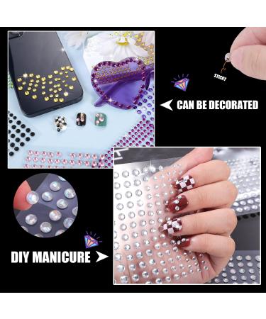 3096 Pieces Colorful Self-Adhesive Glitter Rhinestones - Perfect for Jewelry Nail Art & Party Decorations - Buy Online on GoSupps.com