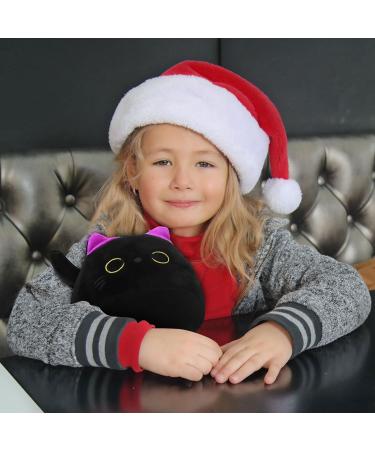 Kawaii Black Cat Plush Stuffed Toy - Chubby Cat Pillow for Home Decoration - 7.9 inch (20cm) - Buy Online on GoSupps.com