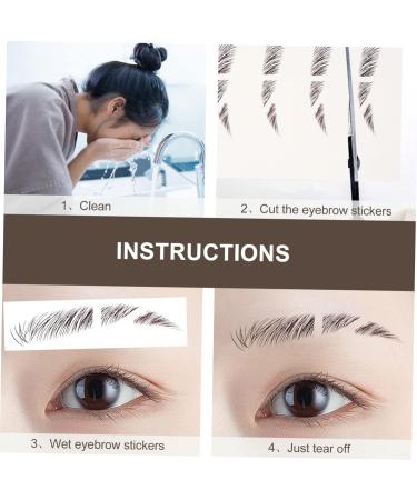 FOMIYES 12 Pcs Eyebrow Stickers 3d Stickers False Eyebrows Cosmetics Eyebrow Tool Miss Transfer Stickers - Buy Online on GoSupps.com