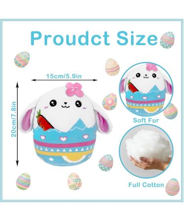 Easter Eggs Bunny Stuffed Animal Toy for Kids Easter Bunny Plushies Toy 20cm Cute Rabbit Plush Stuffed Bunny Plush Doll Toys Kawaii Easter Decor Easter Basket Stuffers Easter Gift for Boys Girls Pillow - Buy Online on GoSupps.com