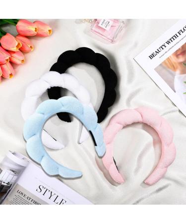 BLAAROOM Bubble Spa Headband - Soft Sponge Hair Wrap for Women | Skincare, Makeup, Yoga, Shower | Pink - Buy Online on GoSupps.com