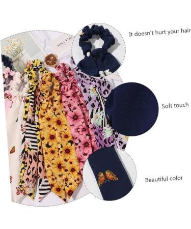 Beaupretty Scrunchies Ribbon hair tie Bowknot Hair Rings chiffon hair bands Hair Ribbon bowknot hair scrunchies Ponytail Holders headwear for women Simple Headdress bow tie scarf Miss Hair - Buy Online on GoSupps.com