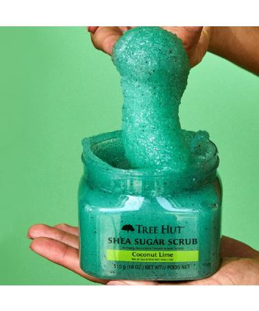 Coconut Lime Shea Sugar Body Scrub - Exfoliating & Hydrating Treatment - Buy Online on GoSupps.com