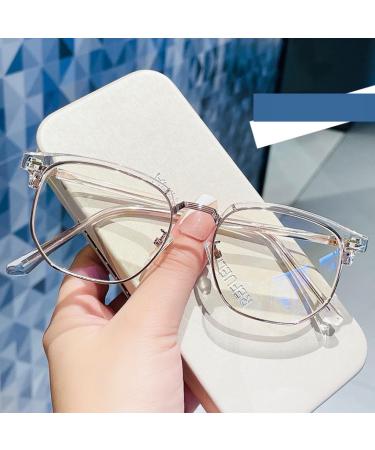 Fuqinqingoz blue light-blocking glasses computer reading glasses classic robust reading glasses relieves tiredness flat light mirror (color: C4 size: +0.00) +0.00 C4