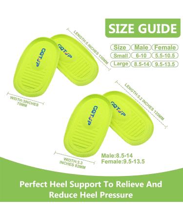Green Heel Cups for Plantar Fasciitis & Heel Pain Relief - Large Size (Pack of 2) - Buy Online on GoSupps.com