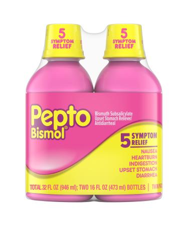 Pepto-Bismol Regular Strength Liquid - Total: 32 oz (16 oz X 2)