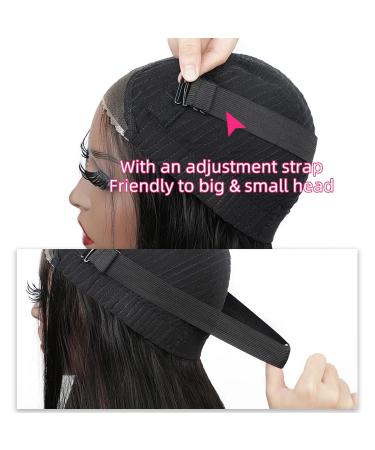 Original Queen 24 Inch Straight HD Lace Front Wig - Glueless Human Hair Wig for Women - Pre Cut & Pre Plucked - 180% Density - Natural Black - Buy Online on GoSupps.com