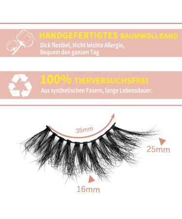 25mm 3D False Eyelashes - Handmade Dramatic Fluffy Lashes (3 Pairs) for Gorgeous Eyes | International Shipping - Buy Online on GoSupps.com