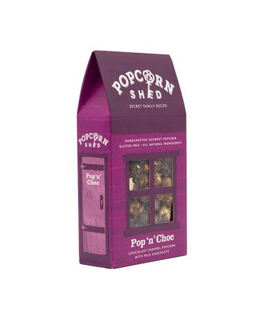 Popcorn Shed Pop N Choc Gourmet Popcorn Shed Chocolate Caramel Flavoured Popcorn with Milk Chocolate Popcorn Gift 80 g Chocolate 80 g (Pack of 1)