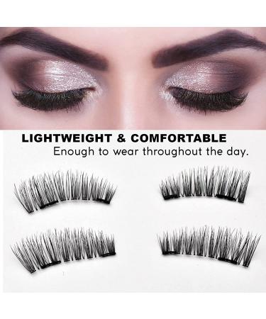 Dual Magnetic Lashes Kit - Reusable, Waterproof, Lightweight & Ultra Thin Magnet - Natural & Dramatic False Eyelashes with Tweezers - Buy Online on GoSupps.com