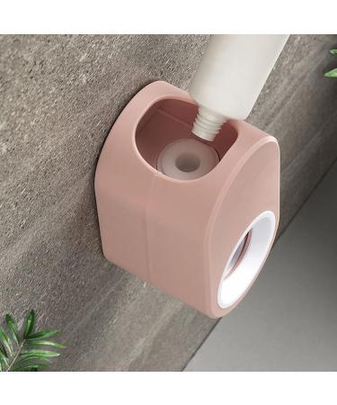 VEAREAR Toothpaste Squeezer Holder Lightweight Automatic Hands Free Toothpaste Squeezer Rack Reduce Waste Smooth Edge Pink - Buy Online on GoSupps.com