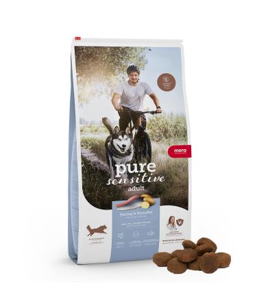 MERA Pure Sensitive Fresh Meat Herring and Potatoes Adult Dog Food Healthy Food Rich in Fresh Meat and Grain Free (12.5 kg)