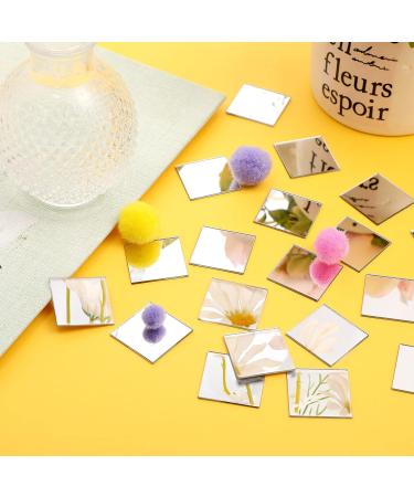 50-Piece Mini Square Mirror Adhesive Tiles for Crafts & DIY Projects - 1x1 Inch Small Craft Mirrors for Home Decor - Buy Online on GoSupps.com