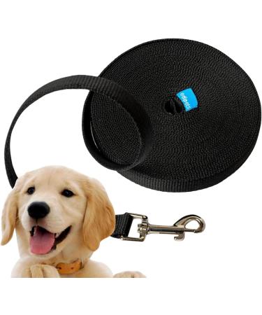 Edipets drag line for dogs 1.5m / 3m / 5m / 10m / 15m waterproof training line for large to small dogs robust dog leash (10 m black) 10 meters black