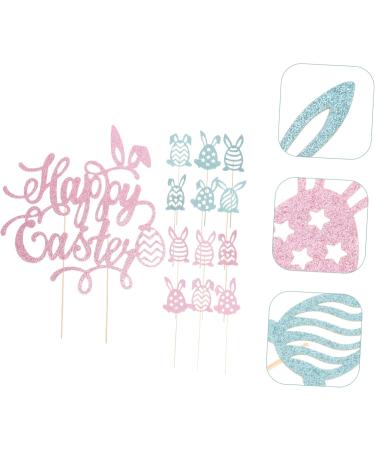 Easter Cupcake Toppers Set | Bunny Food Party Decorations | Cute Bunny Ear Cake Picks for Easter Celebrations - Buy Online on GoSupps.com