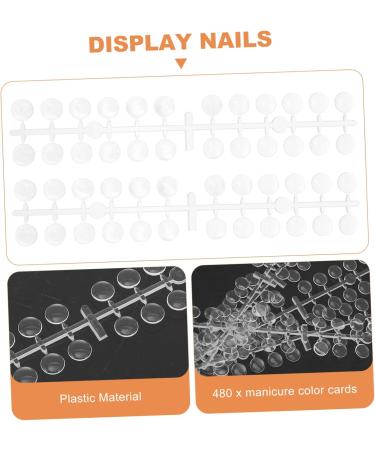DOITOOL 8 Sets Nail Display Board Mini Nail Display Round Nail Color Plates Nail Color Display Chart Nail Tip Color Plate Nail Art Display Chart Nail Sticks 3d Plastic Template Manicure - Buy Online on GoSupps.com