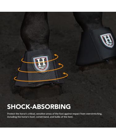 Harrison Howard Large Horse Bell Boots - Durable Protection for Your Horse - Buy Online on GoSupps.com