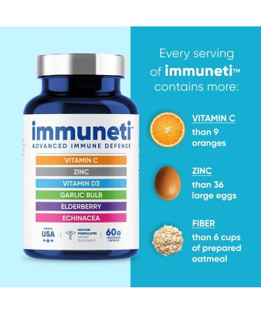 Immuneti Advanced Immune Defense - 60 Vegetarian Capsules for Enhanced Immunity - Buy Online on GoSupps.com