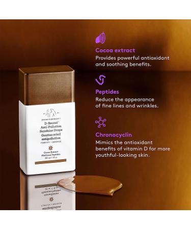 Drunk Elephant D-Bronzi Antioxidant Face & Body Serum (30 mL / 1 Fl Oz) - Anti-Pollution Bronzing Serum for Fine Lines & Wrinkles - Buy Online on GoSupps.com