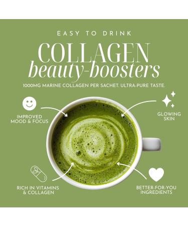 Cl ud Caf Collagen Infused Matcha Latte Powder - Promotes Skin Firmness Hydration & Elasticity Healthy Gut and Immune Support - Instant Tea (10 Sachets) - Buy Online on GoSupps.com