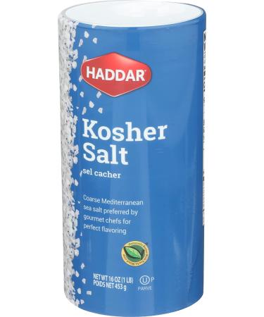 Haddar Kosher Salt 16 oz - Premium Quality Kosher Salt for Cooking and Seasoning - Buy Online on GoSupps.com