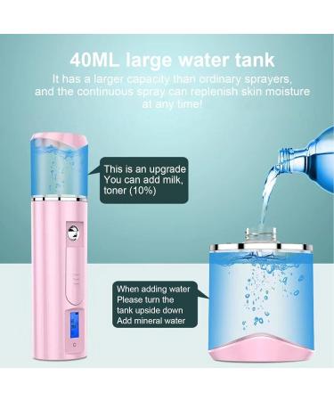 Mist Sprayer | Hydrating Handheld Nano Facial Mister with Skin Analysis - Face Facial Sprayer for Skin Care Refreshing Revitalizing & Soothing - Face Steamer for Daily Use Aezon Pink - Buy Online on GoSupps.com