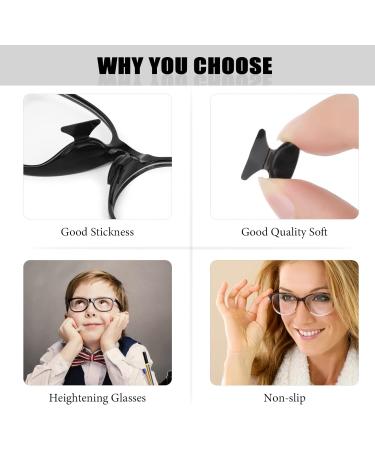 20 Pair Butterfly Shape Glasses Nose Pads - Soft Silicone Slipproof Self-Adhesive for Glasses & Sunglasses (Black) - Mwoot - Buy Online on GoSupps.com