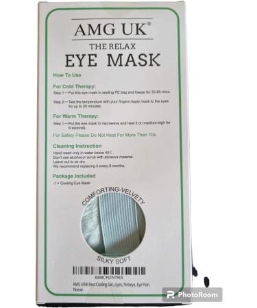 AMG UK Best Cooling Gel Eye Mask Eye Relief Puffy Eyes Hot & Cold Eye Therapy Migraine Hay Fever Sinus Pressure Dry Eyes Pinkeye Eye Pain. - Buy Online on GoSupps.com