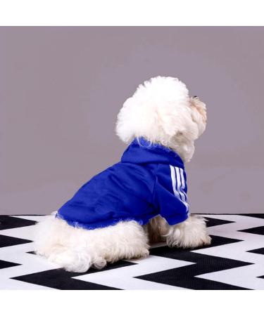 Ducomi Dog Sweater with Hood Warm & Soft Blue Clothing for All Sizes 2XL - Perfect for Pets & Puppies - Buy Online on GoSupps.com