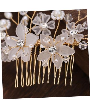 Housoutil Bridal Hair Comb Wedding Hair Comb Twist Beads Crystal Bride - Buy Online on GoSupps.com