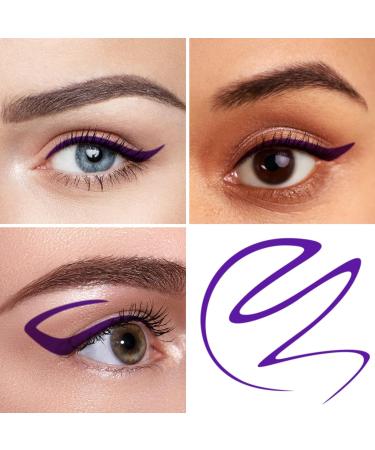 HANDAIYAN Purple Liquid Eyeliner - Long Lasting, Waterproof & Highly Pigmented | Smudge-Proof Coloured Eye Pencil - Gift for Christmas - Buy Online on GoSupps.com