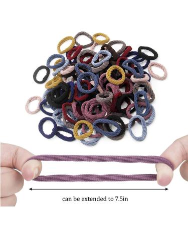 80 Pieces Elastic Cotton Hair Ties for Thick, Heavy, and Curly Hair - Lightweight and Highly Elastic Ponytail Holders (4 Styles, 10 Colors) - Buy Online on GoSupps.com