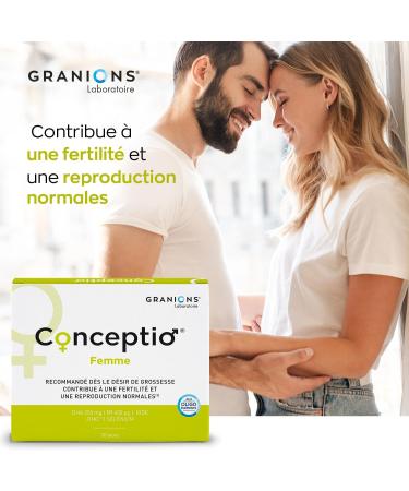 GRANIONS Conceptio Woman Contributes to Female Fertility Vit. B9 (Folic Acid) Vit. grp B Vit. C Vit. A Dha Iodine Zinc Selenium French Brand 30 J Program - Buy Online on GoSupps.com