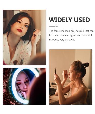 LALAFINA Mini Travel Makeup Brush Set - Eye Shadow Highlight Foundation & Blending Brushes | Perfect for On-the-Go Beauty - Buy Online on GoSupps.com