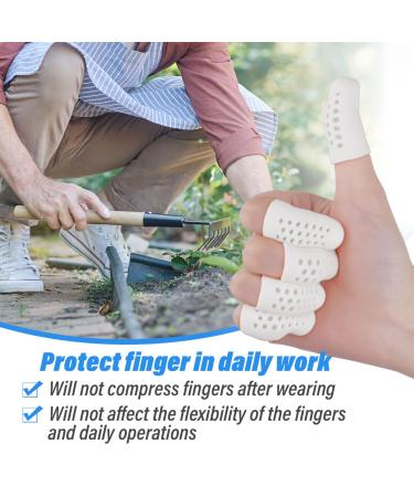 Decproch Finger Protectors - 14 PCS White Breathable Finger Bandages for Hand Eczema & Cracking - Buy Online on GoSupps.com