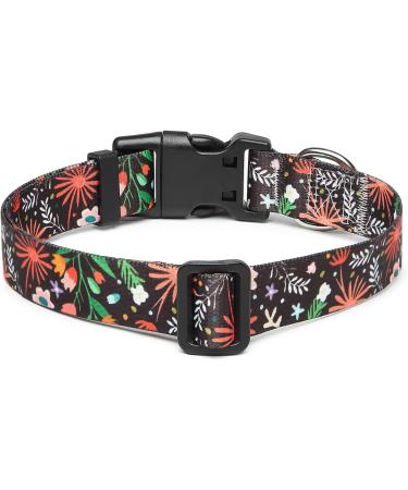 Suredoo Soft Nylon Dog Collar - Floral Design for Small Medium & Large Dogs | Comfortable & Adjustable (S: 25-40 cm) - Buy Online on GoSupps.com