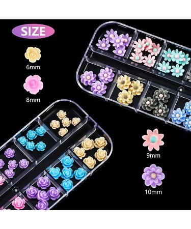 48pcs 3D Butterfly Nail Art Charms Glitter Decals Decoration Kit - Acrylic Nail Studs for Women Wedding DIY Manicures - Nail Salon Accessories - Buy Online on GoSupps.com