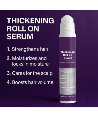 Hair Oil For Growth | 15ml Roll On Hair Thickener | Long Lasting Moisturizing Scalp Oil for Smooth Curly Damaged Hair Thinning Dry Travel Daily Salon - Buy Online on GoSupps.com