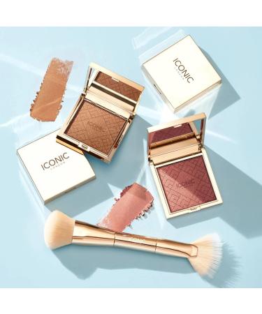 Buy ICONIC LONDON Vegan & Cruelty-Free Makeup Brushes for Buffing Blending & Finishing | Cheek Glow Due Brush - Buy Online on GoSupps.com