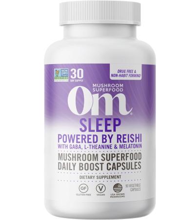 OM MUSHROOM SUPERFOOD Coffee Latte Blend Mushroom Powder 8.47 Ounce and Sleep Mushroom Capsules Superfood Supplement 90 Count Bundle - Buy Online on GoSupps.com
