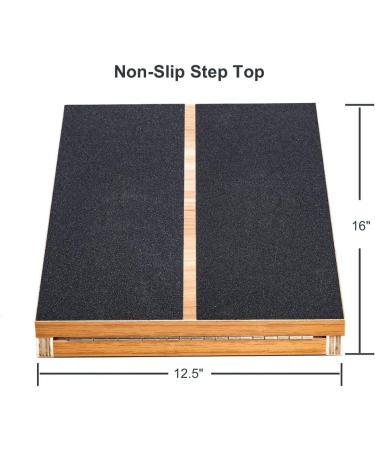 StrongTek Adjustable Wooden Slant Board for Calf Stretching - Portable Incline Stretch Board with Side Handles - Buy Online on GoSupps.com