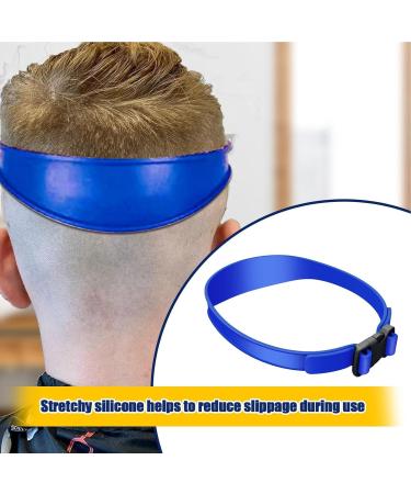 Haircut Bands Curved Silicone Hair Bands Washable Haircut Guide Tape Adjustable Haircut Stencil Soft Comfortable Hair Cutting Guide Hair Cutting Tools for Home blue - Buy Online on GoSupps.com