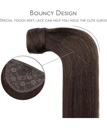 WENNALIFE Ponytail Extension Human Hair 14 Inch 75g Light Dark Brown Clip In Ponytail Hair Extensions Wrap Around Real Hair Ponytail Extension Remy Hair Pony Tails Extensions Hairpieces 14 Inch-75g #2A Light Dark Brown - Buy Online on GoSupps.com
