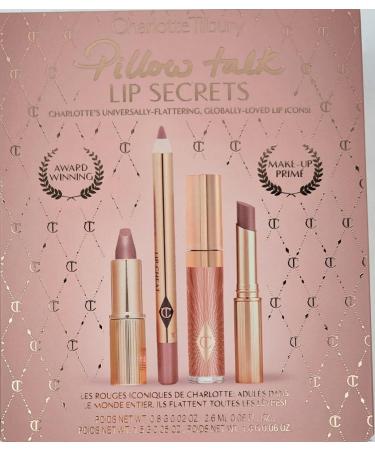 Charlotte Tilbury Pillow Talk Lip Kit - Lip Cheat, Matte Revolution, Collagen Lip Bath - Buy Online on GoSupps.com