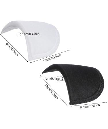 Sponge Shoulder Pad Set for Jacket, Blazer, T-Shirt - 8 Pairs Foam Shoulder Pads in White and Black - Sewing Accessories for Men and Women - Buy Online on GoSupps.com