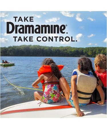 Dramamine Motion Sickness Relief for Kids & Chewable Tablets - Grape & Orange Flavor - 8 Tablets - Buy Online on GoSupps.com
