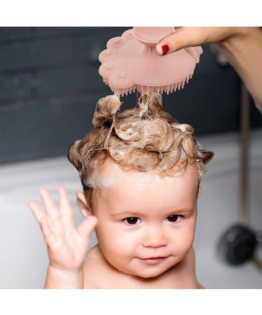 HEALLILY Baby Bath Silicone Brush for Gentle Scalp Massage and Cradle Cap Care - Pink - Buy Online on GoSupps.com